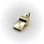 1980s Vintage 18k Gold Large Whistle Pendant Charm For Sale - Image 5 of 8