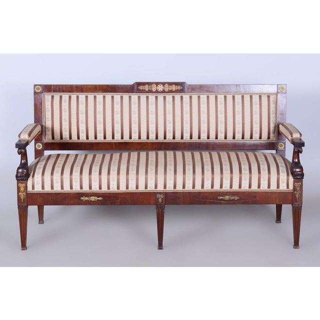 French Empire Mahogany Sofa, 1860s For Sale - Image 16 of 17