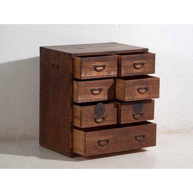 Antique Japanese Tansu Chest of Drawers For Sale - Image 4 of 13
