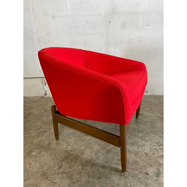 Mid-Century Modern Mid Century Barrel Chair by Lawrence Peabody For Sale - Image 3 of 10