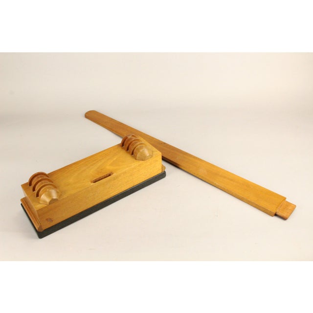 Fine Walnut Wood & Green Granite Custom Handcrafted Display Easel Picture Stand For Sale - Image 13 of 15