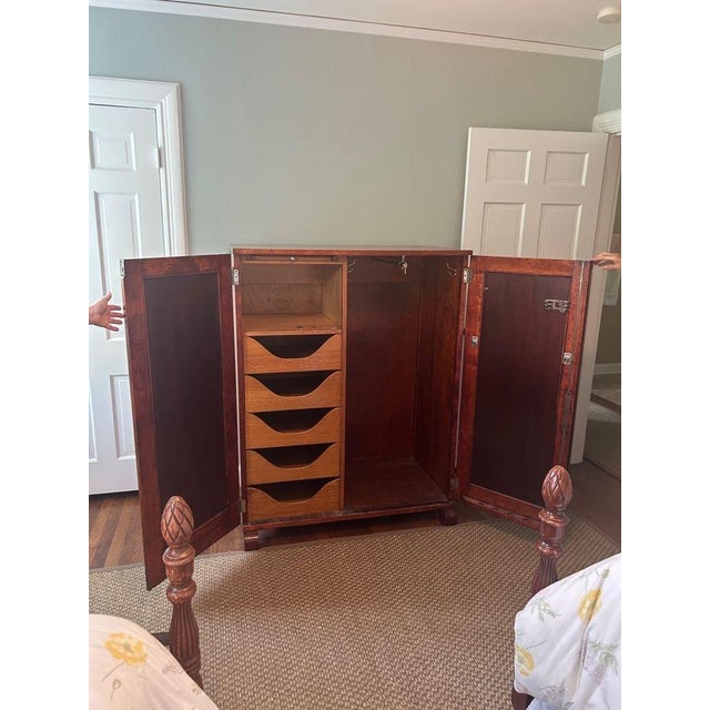 Early 20th Century Antique Chifferobe With Original Hardware For Sale - Image 5 of 7