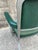 Mid-Century Modern Vintage Industrial Metal Office Chair With Green Upholstery For Sale - Image 3 of 14