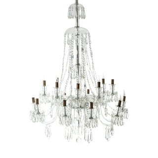 Antique Bohemian Crystal Chandelier, 1890s For Sale