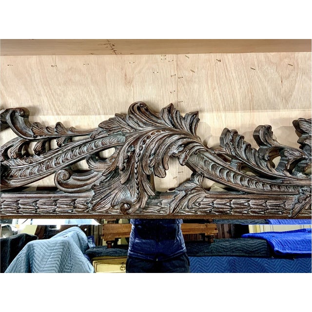 Vintage Monumental Rococò Style Rectangular Wall Mirror For Sale - Image 9 of 18