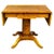 Biedermeier Swedish Drop-Leaf Pedestal Table in Golden Birch Tiger Stripe, 1890s For Sale - Image 5 of 5
