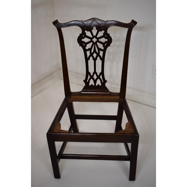 Wood Early 1800's English Mahogany Chippendale Chairs-Set of Six (6) For Sale - Image 7 of 7