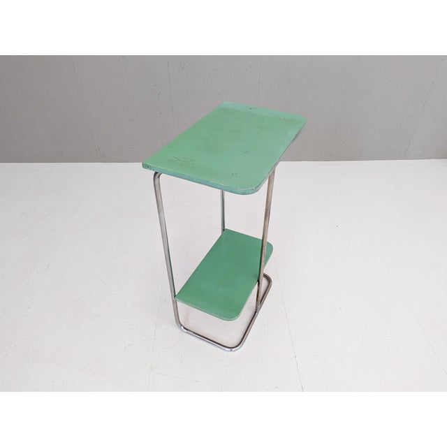 Bauhaus Tubular Steel Console Table by Robert Slezák for Slezak, 1930s For Sale - Image 11 of 18