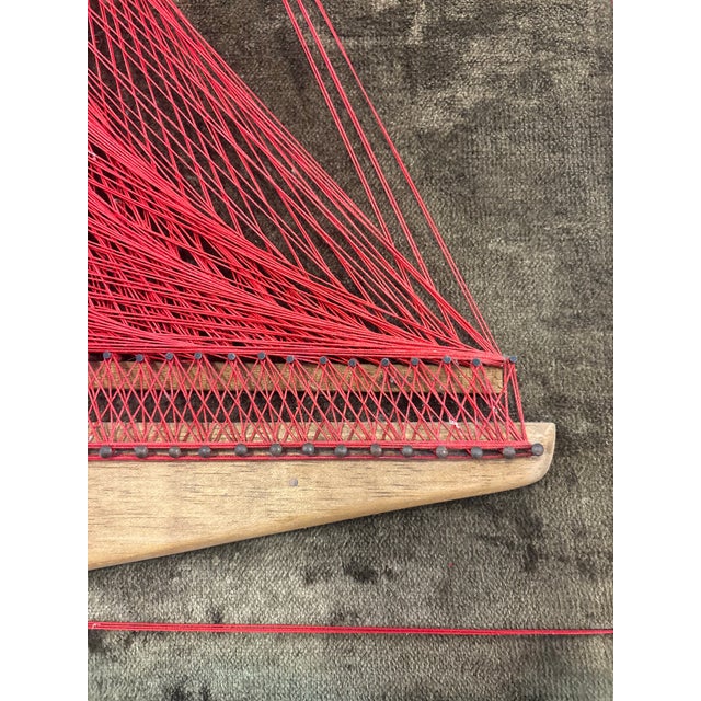 Mid-Century Modern Mid-Century Sail Boat String Wall Art, Set of 2 For Sale - Image 3 of 6