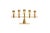 Rare brass candle holder for five candles in mid-century modern design. Manufactured by KARA Denmark in the 1960s. - with...