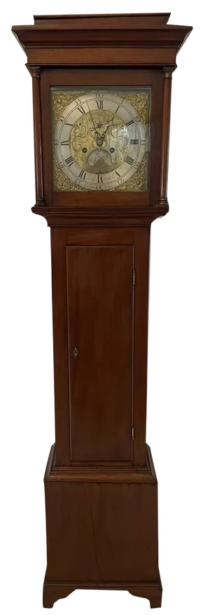 Antique George III Brass Faced 8 Day Longcase Clock by John Pollard of Crediton, 1760s