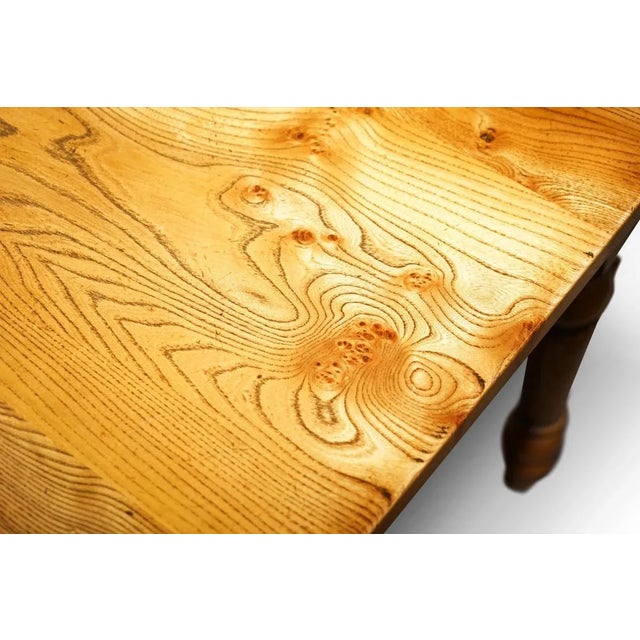 Wood Handmade Burr Yew & Elm Dining Table & Windsor Chairs by Stewart Linford, England, Set of 9 For Sale - Image 7 of 18