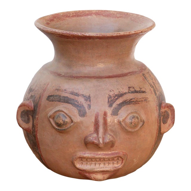 Pre Columbian Terracotta Moche Effigy Vessel For Sale