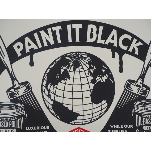 Shepard Fairey, Paint it Black, Lithograph For Sale - Image 4 of 8