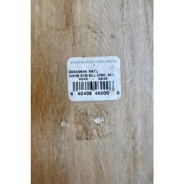 Restoration Hardware Carved Wood Wall Corbel, Spanish Revival Style For Sale - Image 10 of 12