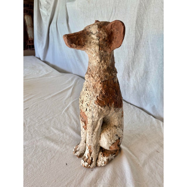 Early 20th Century Terracotta Dog Garden Statue For Sale - Image 9 of 13
