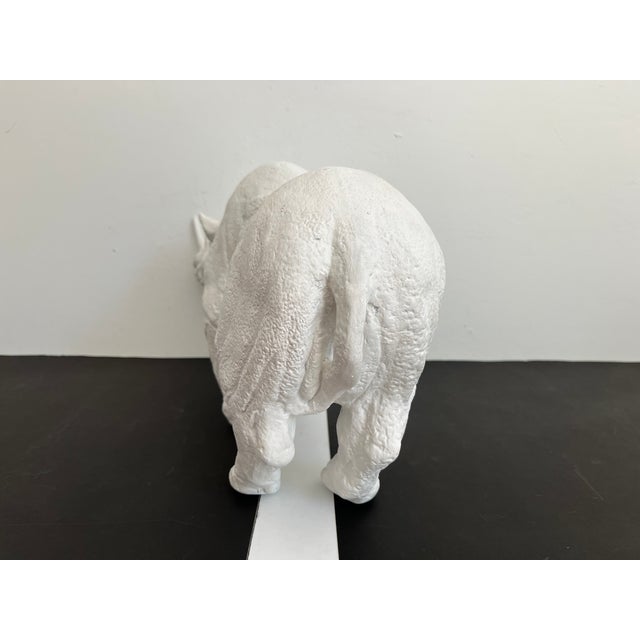 Plaster Rhinoceros Sculpture, C1970 For Sale - Image 10 of 12