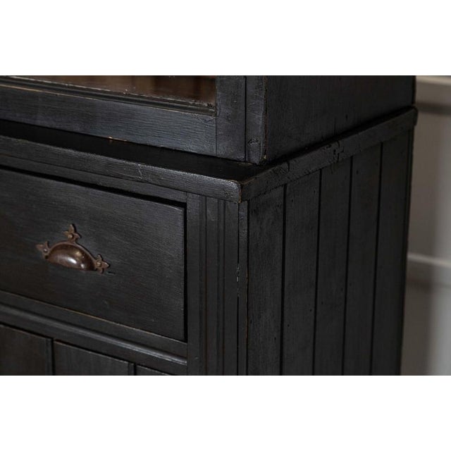 Large English Ebonised Glazed Pine Dresser, 1880 For Sale - Image 12 of 18
