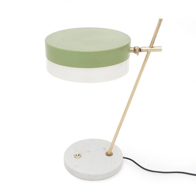1950s Vintage Table Lamp in Marble and Brass from Stilux, 1950s from Stilux Milano For Sale - Image 5 of 14