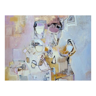 Large Abstract Expressionist Oil Painting. Title : Comptoir. Abstract Expressionist Oil Painting by Contemporary American Artist Lynn Christian For Sale