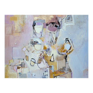 Title : Comptoir. Abstract Expressionist Oil Painting by Contemporary American Artist Lynn Christian