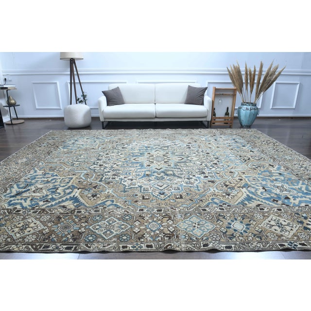 Vintage Persian Hand-Knotted area rug is a semi-antique vintage area rug. The ' 70s Eastern region of Anatolian's unique...