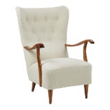 1960s Danish Wingback Chair For Sale