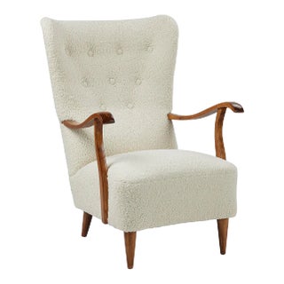 1960s Danish Wingback Chair For Sale