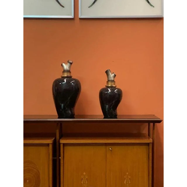 Decorated Vases from Lam Lee Group, 1980s, Set of 2 For Sale - Image 9 of 10
