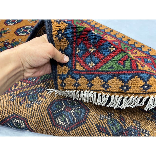 Terracotta Brown Turkmen Tribal Wool Runner Rug, 2'10" X 16' For Sale - Image 9 of 13