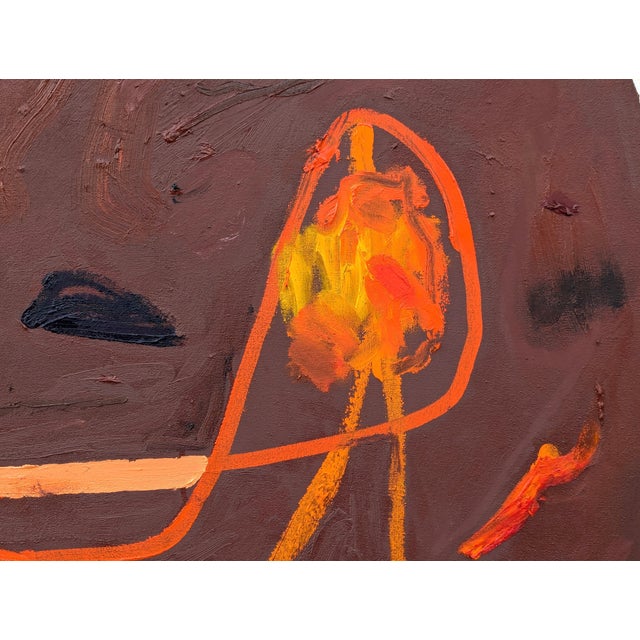 Peter Healy "Dropping a Lit Match" Contemporary Warm Toned Abstract Expressionist Painting, 2024 For Sale - Image 9 of 10