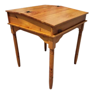 Hand-Crafted Early American Style Solid Pine Slant Front Writing Desk