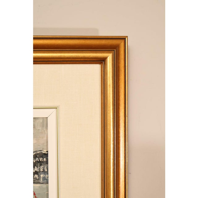 Wood Aline Brochu Oil Painting, 'Rendez-Vous à L'Epicerie' For Sale - Image 7 of 18