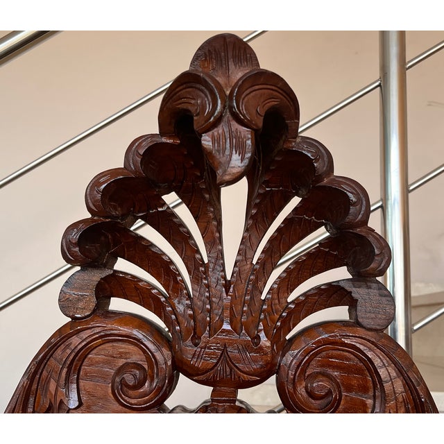 Late 19th Century 19th Century, Baroque Queen Bed, Original Four Turned Poster Spanish Bed For Sale - Image 5 of 11