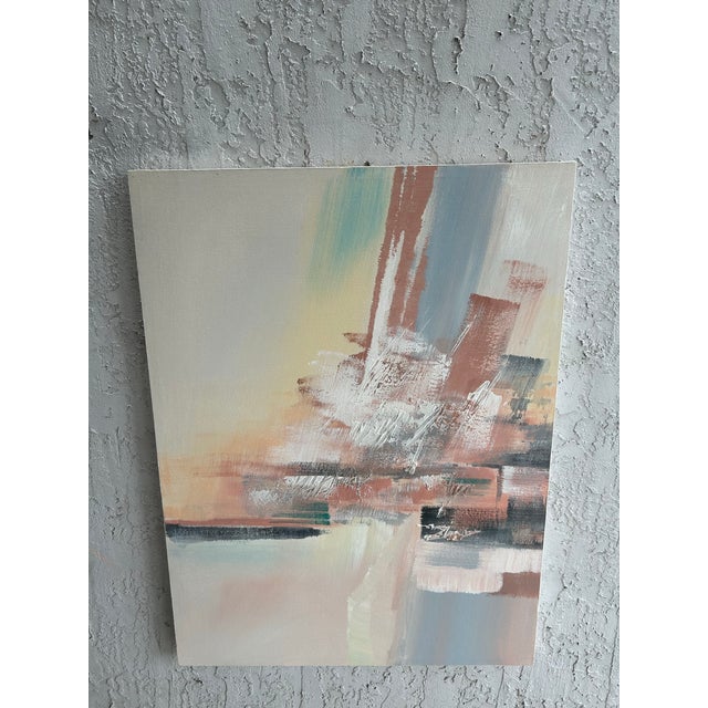 Lee Reynolds 1990s Pair of Canvas Abstracts by Lee Reynolds For Sale - Image 4 of 12