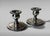Elegant pair of small American silver plate candlesticks from the refined “Dutchardt” line produced by Bernard Rice’s Sons...