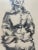 Black Two Original 60' Signed Chaim Gross Original Ink Drawing Elder Lady Art For Sale - Image 8 of 15