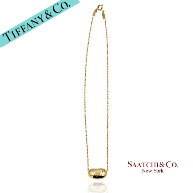 Tiffany & Co. Elsa Peretti 18K Gold Bean Pendant Necklace Metal Type: 18k Solid Yellow Gold Total Item Weight: 4.0 Grams...