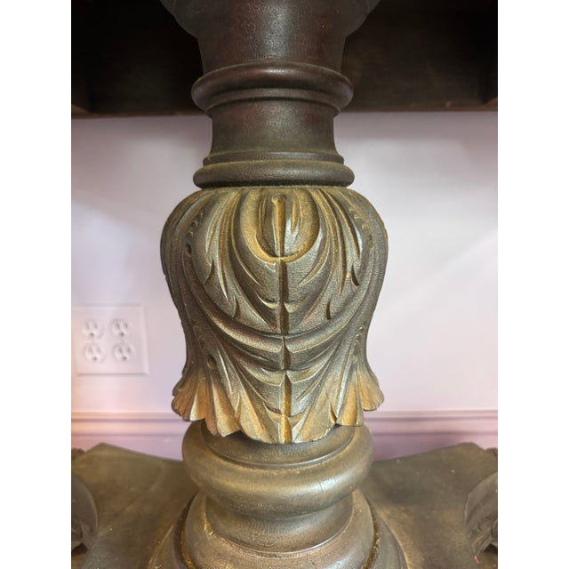 19th Century American Empire Table With Pedestal Base and Clawfeet For Sale - Image 13 of 17