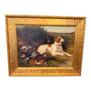 Bird Dog Canvas Print in Gold Frame "After the Hunt" For Sale