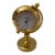 Vintage MCM "Elgin" Gold Tone Globe Mini Clock For Sale