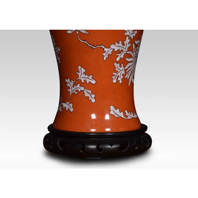 1920s Chinese Baluster Form Porcelain Lamp For Sale - Image 5 of 6