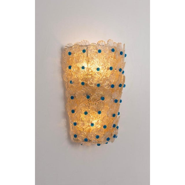 Large Murano Glass Wall Sconce from Barovier & Toso, 1970s For Sale - Image 6 of 11
