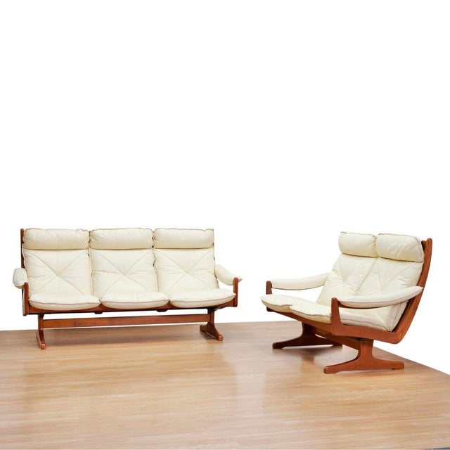 1970s Vintage Scandinavian Design Sofa Set by Soda Galvano for Lied Mobler- 2 Pieces For Sale - Image 4 of 12