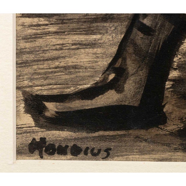 Gerrit Hondius Untitled (Two Figures) Ink Wash For Sale In New York - Image 6 of 7