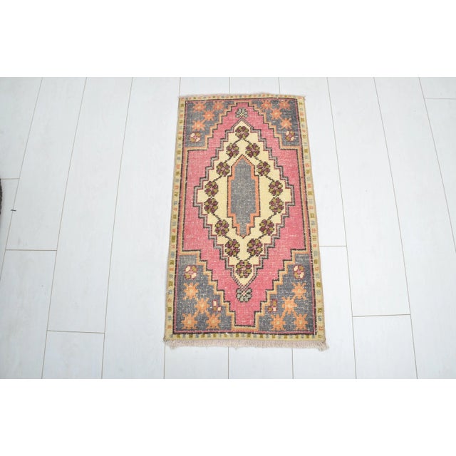 Oushak Wool Vintage Bathroom Rug For Sale In Phoenix - Image 6 of 6