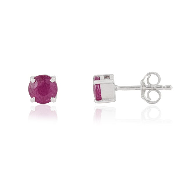 Green Regal 17.45 Ct Green Onyx Necklace & 1.58 Ct Round Ruby Stud Earrings Jewelry Suite 3 Pieces For Sale - Image 8 of 16
