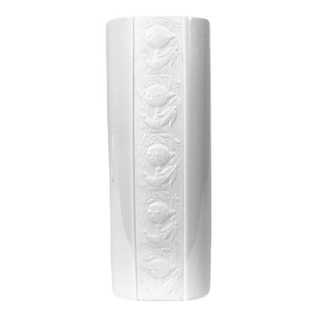 Bjørn Wiinblad Rosenthal Studio-Linie White Porcelain Relief Vase Circa 1961–1975 For Sale