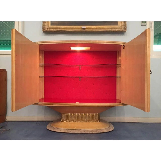 Wood Italian Art Deco Bar Cabinet from Galleria Mobili d'Arte Cantù, 1950s For Sale - Image 7 of 11