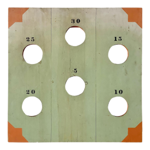 Vintage Wood Green/Orange Game Board